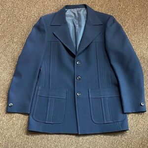 Vintage 1970’s The Knack Navy Blue Men's Blazer